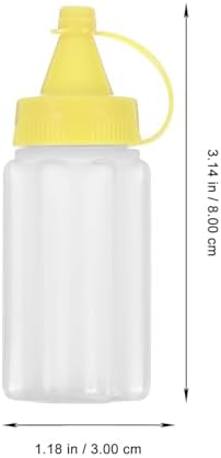 4 Pack Refillable Salad Dressing Bottles for Ketchup and Honey