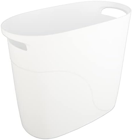 JiatuA 32 Gallon Slim Plastic Trash Can with Handles