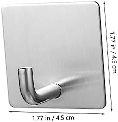 VALICLUD 4PCS Stainless Steel Wall Hooks for Towels Keys and More