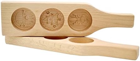 BLOWEST 3D Wooden Cookie Molds for Gingerbread Biscuit Cake