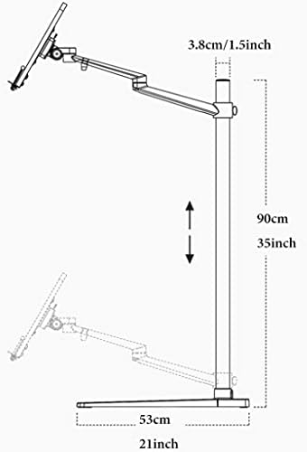 Adjustable Book Stand with 2 Spring Clips for Reading and Laptop Use