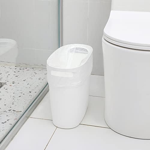 JiatuA 32 Gallon Slim Plastic Trash Can with Handles