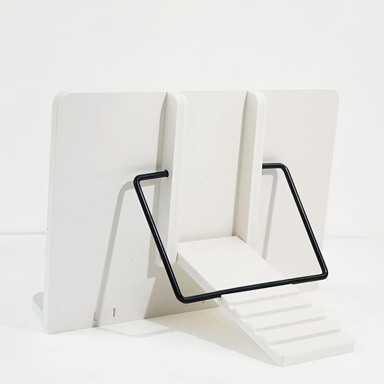 Adjustable Book Stand for Cooking and Reading Wood 83x11in White