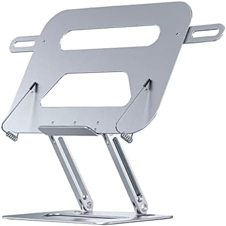 UHRLGHS Foldable Book Stand with Adjustable Height and Angle Silver