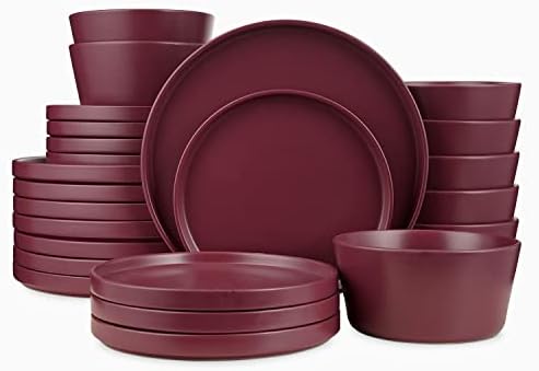 Stone Lain Celina Purple 24-Piece Dinnerware Set
