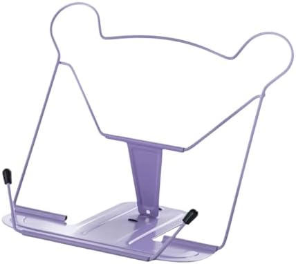 Elegant Metal Book Display Stand in Purple