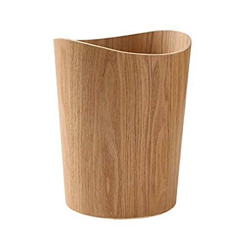 BISOZER 23 Gallons Wood Trash Can for Home Office