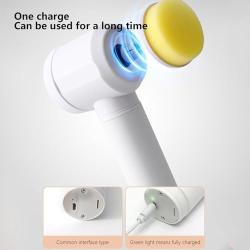 Electric Cleaning Brush with 6 Replaceable Heads
