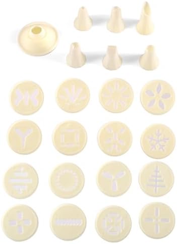 Grebest Cookie Press with 16 Plates 6 Nozzles