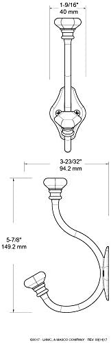Liberty 128734 Acrylic Facets Coat and Hat Hook Satin Nickel