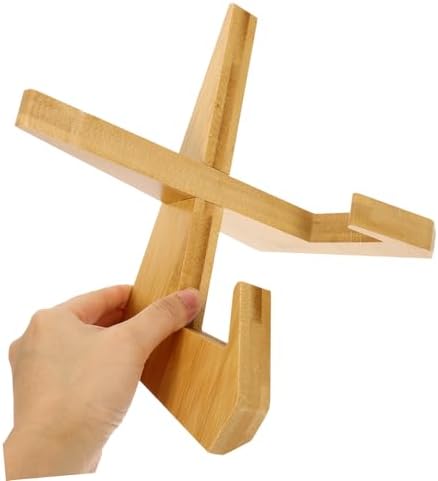 Portable Mini Wooden Recipe Bookstand for Kitchen and Home Use