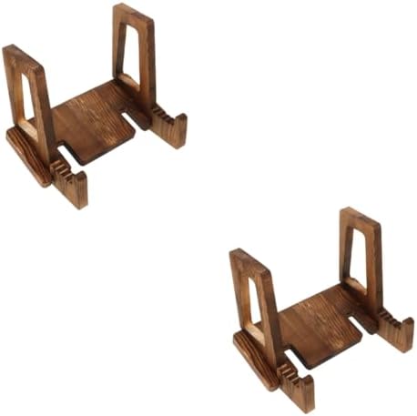 IMIKEYA 2pcs Wooden Recipe Stand Cookbook Holder Kitchen Decor