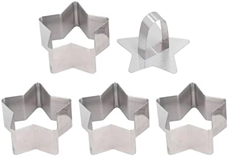 CEEKIES 4Pcs Star Shaped Cake Cutter Set with Lid