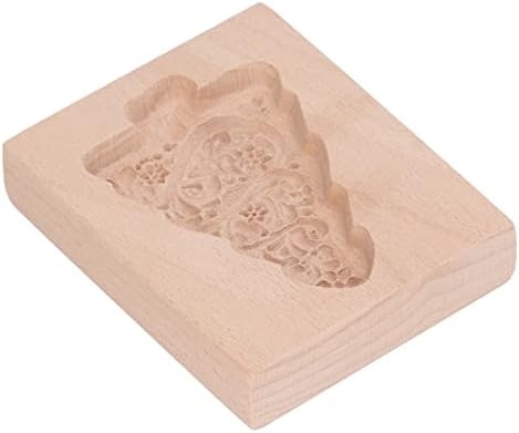 Elelif Wooden Cookie Cutter with Engraved Patterns