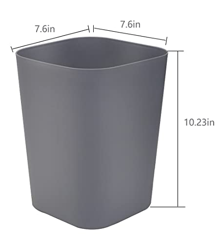 Gereen 2 Gallon Square Trash Can Pack of 2 WhiteGray