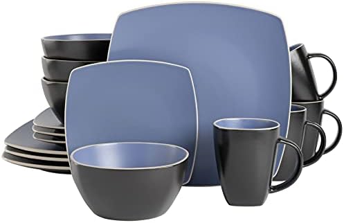Gibson Soho Lounge Dinnerware Set 16pcs Matte Blue