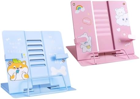 MEIBAOGE Adjustable Metal Book Stand with Page Clip