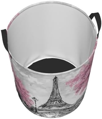 CooBex Large Pink Laundry Basket with Handles