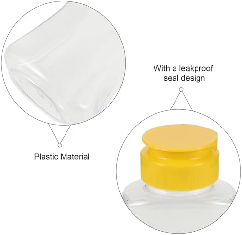 Veemoon 180ml Empty Plastic Honey Bottles with Flip Top Funnel