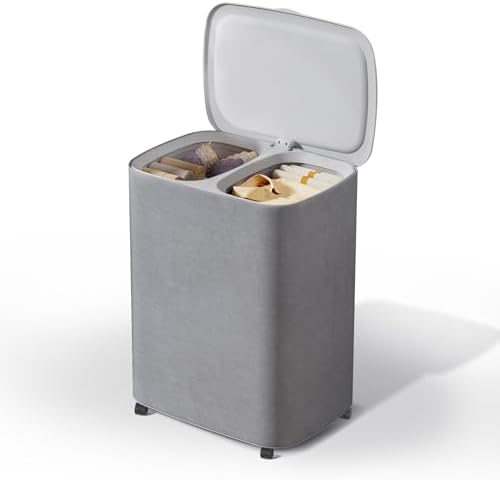 TODAYGO Laundry Hamper with Lid and Wheels 50L 1