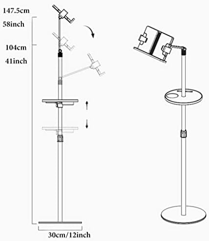 UHRLGHS Adjustable Floor Bookstand for Reading in Bed