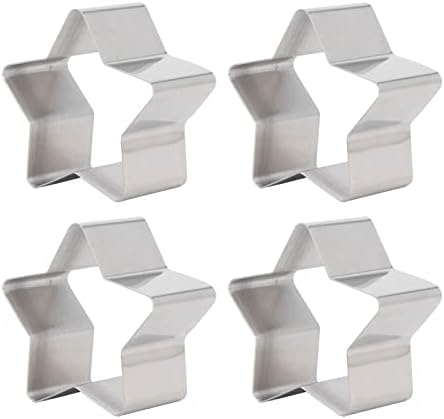 CEEKIES 4Pcs Star Shaped Cake Cutter Set with Lid