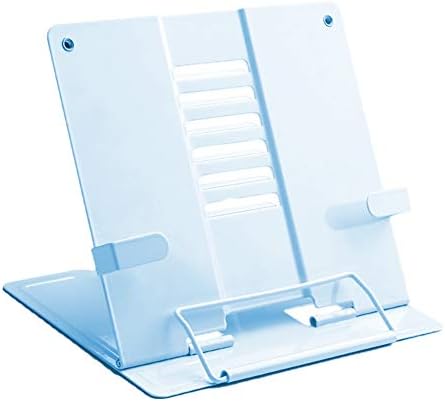 Adjustable Cookbook Stand Bookend Reading Holder Blue