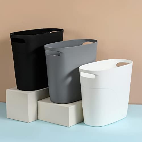 JiatuA 32 Gallon Slim Plastic Trash Can with Handles
