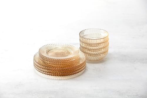 Fortessa Archie Glass 12-Piece Dinnerware Set Service for 4