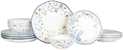 Fitz and Floyd Gracie Floral 12-Piece Dinnerware Set