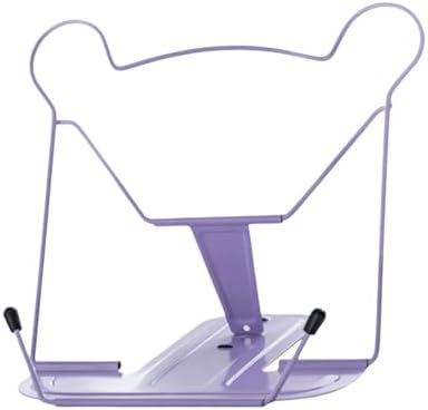 Elegant Metal Book Display Stand in Purple