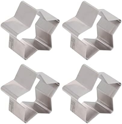 CEEKIES 4Pcs Star Shaped Cake Cutter Set with Lid