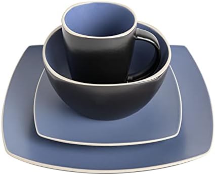 Gibson Soho Lounge Dinnerware Set 16pcs Matte Blue