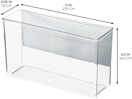 iDesign Magnetic Organizer Bins - Set of 2 - Clear 1