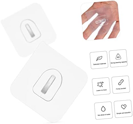 DOITOOL 30 Pcs Self Adhesive Plastic Hooks Non-Marking
