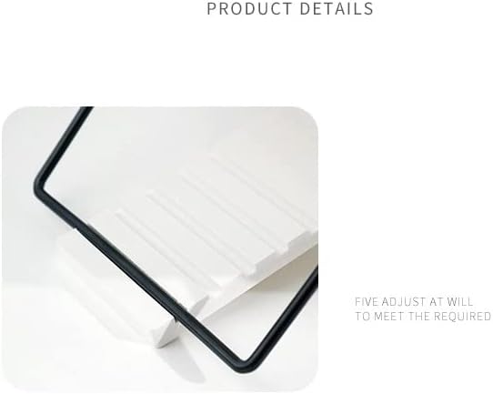 Adjustable Book Stand for Cooking and Reading Wood 83x11in White