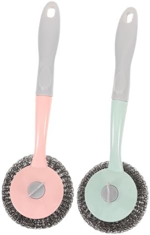 Minkissy 2pcs Pot Pan Brush Kitchen Cleaning Brush Light Grey