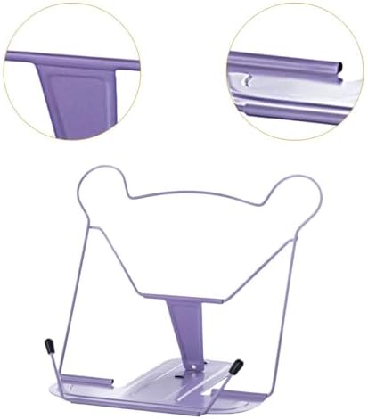Elegant Metal Book Display Stand in Purple