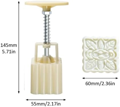 Wooauto 50g 125g Moon Cake Mold Set with Flower Patterns