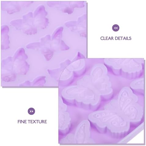 Hoement DIY Butterfly Fondant Silicone Cookie Mold 72 Grid Reusable