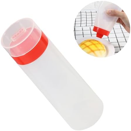 Aramox Squeeze Sauce Bottles with 4-Holes Pack of 2 Red