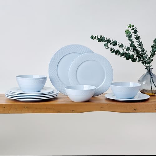 Mikasa Trellis Pastel Bone China Dinnerware Set 12 Piece 1