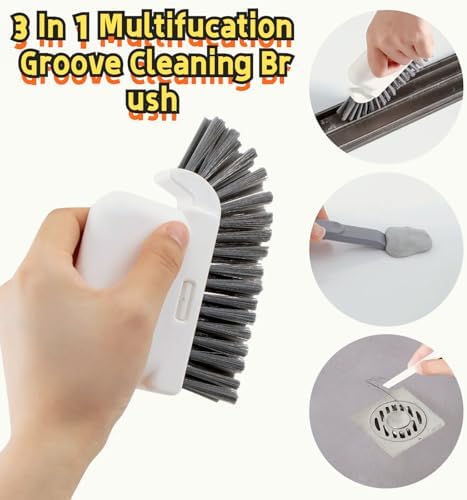 3-In-1 Window Cleaning Brush with Tweezers