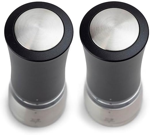 Peugeot Daman Duo Electric Pepper and Salt Mill Set of 2 Iridescent Black