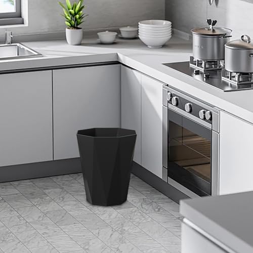 Stylish Black Trash Can for Bathrooms and Kitchens