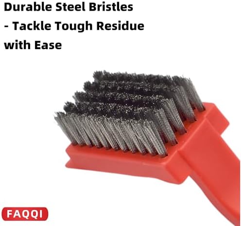 FAQQI Steel Wire Brush for Cast Iron Skillet 1