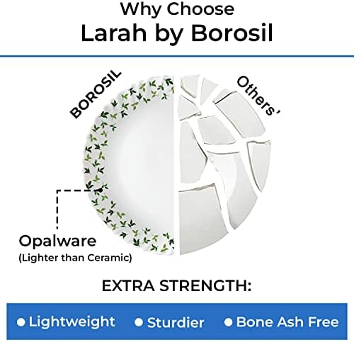 Larah by Borosil Gourmet Dinnerware Set For 6