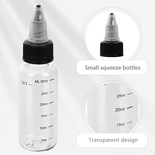 Alipis Reusable Squeeze Bottles with Scale 8 Pcs
