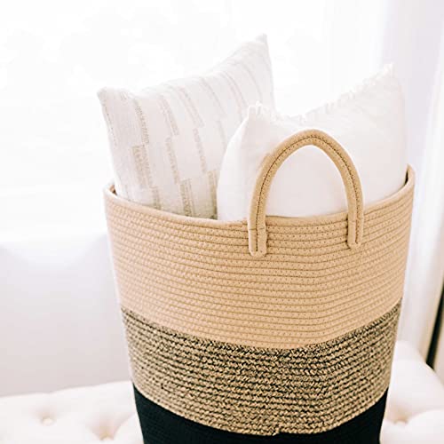 OrganiHaus Brown Woven Storage Basket 15x18