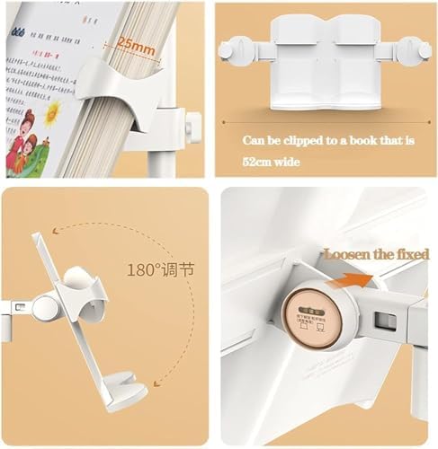 Adjustable Floor Stand for Tablets and Cookbooks - 180 Degree Swivel